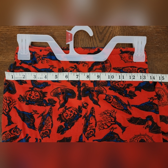 Lularoe Halloween Leggings Blue and Orange One Size - Picture 3 of 3